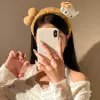 7059 Asymmetrical Cat Bow Tie Headband-Leopard Print