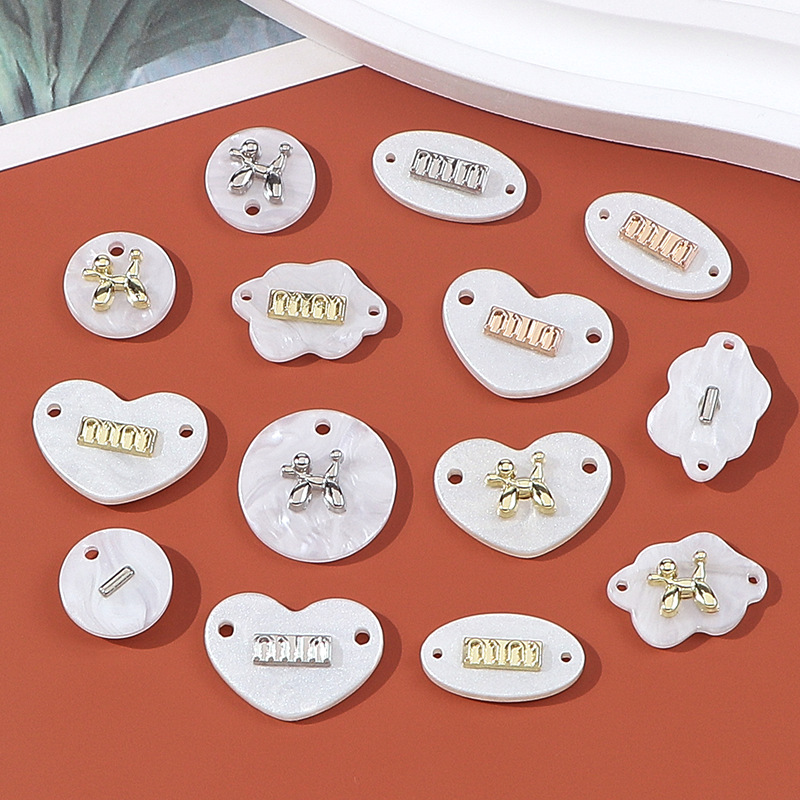 树脂仿贝服装标牌纽扣云朵小狗合金衣标毛衣上衣针织衫装饰扣子