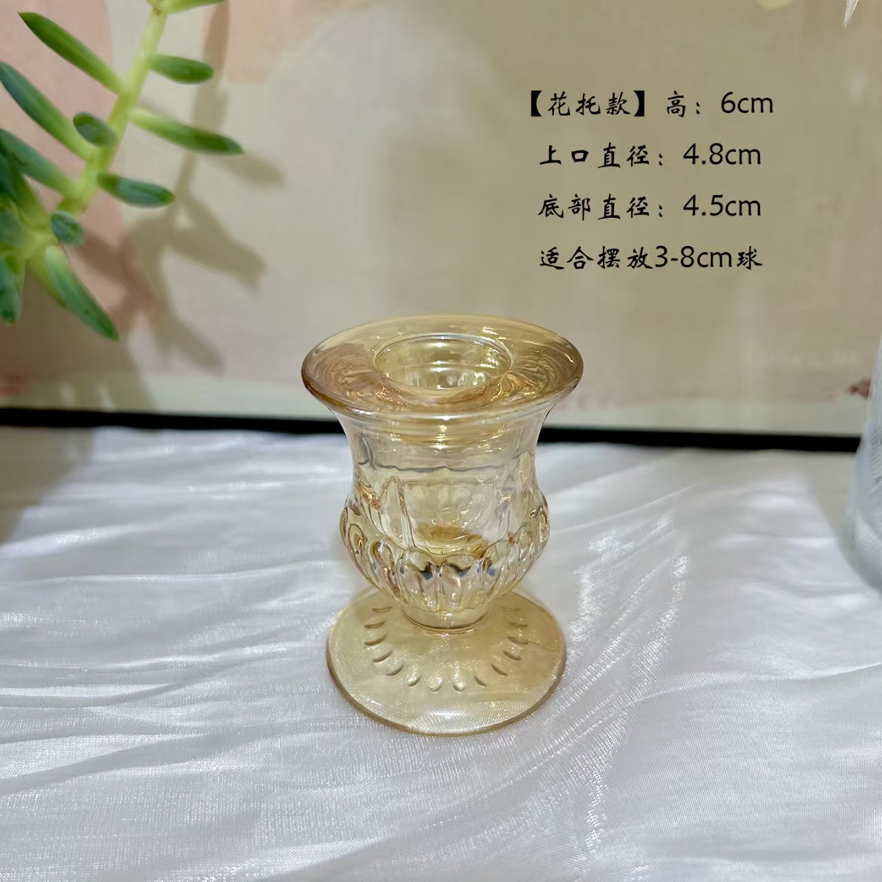 Base de bola de cristal francesa lujosa retro retro base esférica candelabros de cristal bola de cristal joyas para el hogar image 10