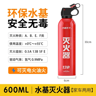 Car fire extinguisher water-based Vehicle fire extinguisher - love-the-world-600ml-13b