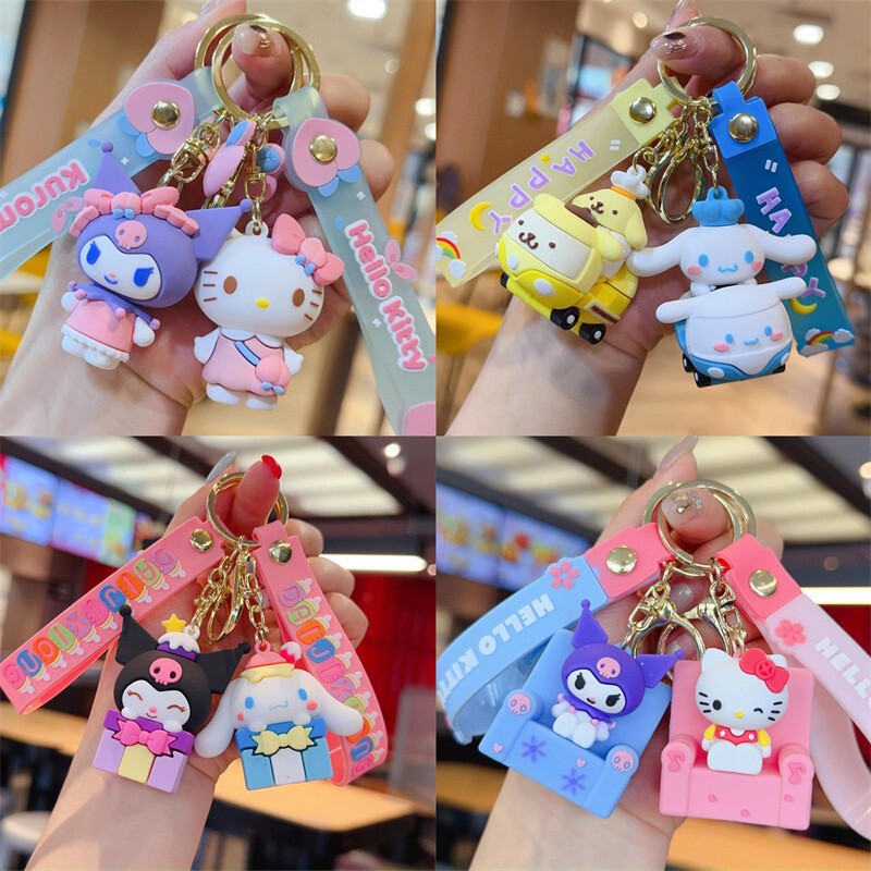 Cross-Border Cartoon Animation Sanrio Keychain Doll Doll Pendant Foreign Trade Bag Pendant Blind Box Gift Wholesale