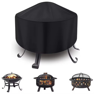 Outdoor Waterproof Round Barbecue Grill Cover Bbq Cover Outdoor Fire Pit Cover Barbecue Grill Accessories Firepitcover