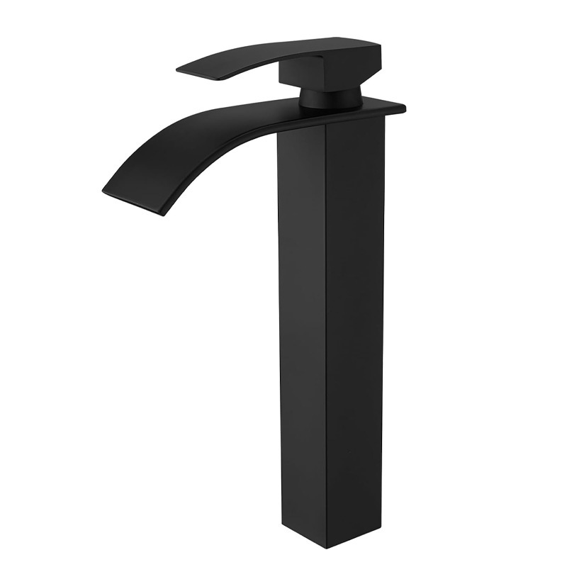 High-Quality Waterfall Bathroom Sink Faucet Deck-Mounted Stainless Steel 304 Basin Single-Hole Mixer Faucet