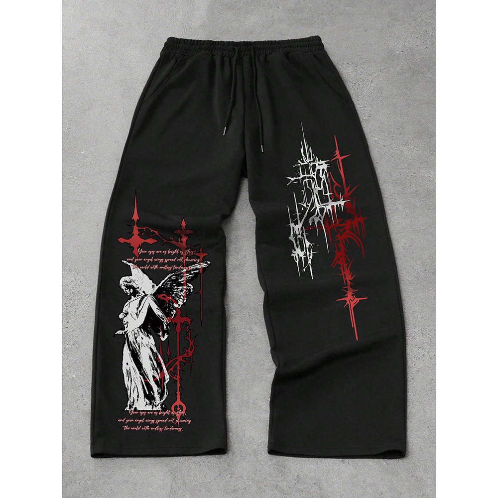 ​Men's Hip-Hop Streetwear Pants – Unisex Baggy Trousers With Drawstring Waist (Urban Fashion Essential)​_viptrois.com