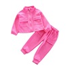 Demi-season fashionable set for leisure, children's sleeves, comfortable sports suit, custom made, Korean style, long sleeve, autumn