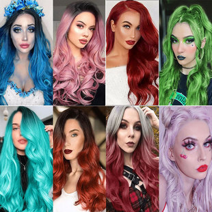 European and American Ladies with Wavy Long Curly Hair Cross-Border Holiday Styling Dress up Internet Celebrity Blogger Dress up Christmas Wig Headgear