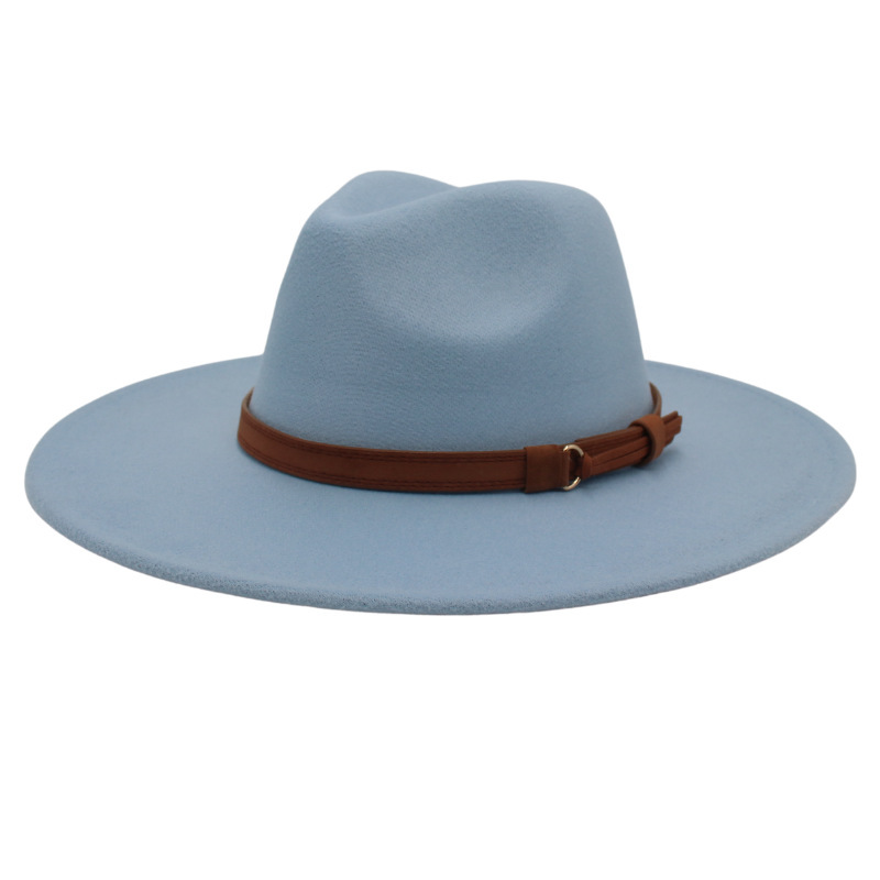 Cross-border Cashmere Big Brim Jazz Hat Lady Gentleman Korean Style Fashion Topper Party Party Coat Matching Hat Cross-border Cashmere Big Brim Jazz Hat Lady Gentleman Korean Style Fashion Topper Party Party Coat Matching Hat