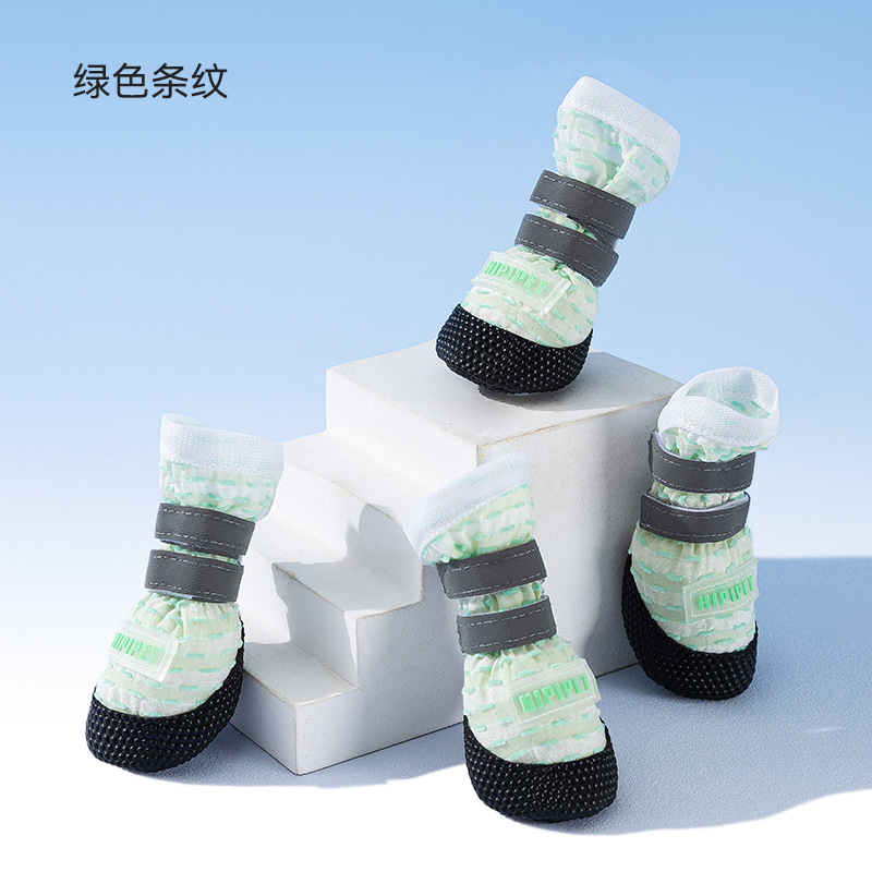 Perro de primavera y verano, perro pequeño, fresco al aire libre, zapatos de suela blanda ultrafinos, transpirables y antideslizantes, zapatos de perro Teddy Bichon