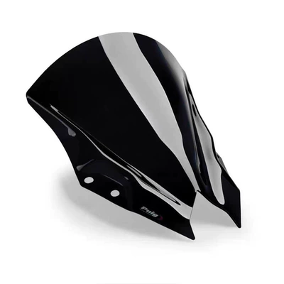 Suitable for Kawasaki Ninja Ninja500 Modified Height-Increased Windshield, Same Model as Puig Racing Track Front Windshield (Motorcycle front windshield) - black