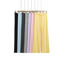 2025夏季新款瑜伽弹力高腰宽松垂感直筒裤运动裤长裤批发女