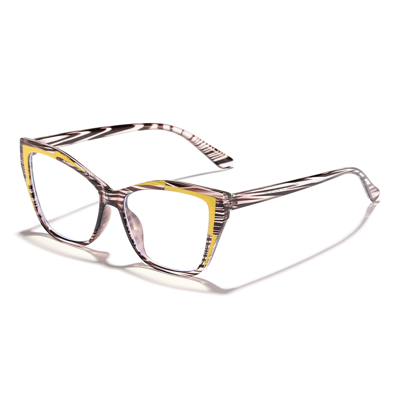 Marco amarillo de pintura a rayas anti-luz azul