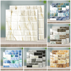 2片裝加厚加硬泡沫板磚紋仿真大理石圖案貼紙防油防水耐高溫家居