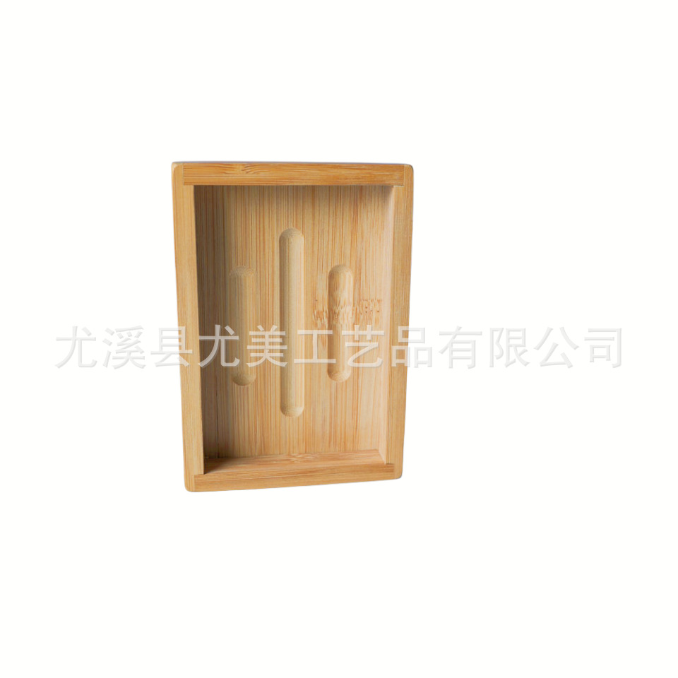Caja de jabón de bambú grasa Hogar Japonés jabón rack placa caja drenaje rack bambú jabón caja de baño suministros al por mayor