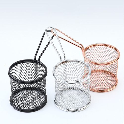 Cross-border cylindrical French fries basket Creative frying basket Mini frying basket American snack food basket Frying basket