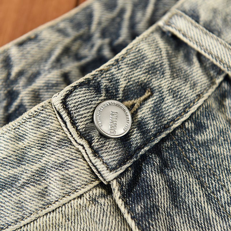 G7101 Herren gewaschene Retro-Distressed-Jeans für den Alltag, einteiliger Haarersatz_voghion.com