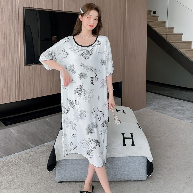 Camisón de verano chica extra grande 200kg modal desgaste del hogar lindo dibujos animados TikTok vivir desgaste del hogar