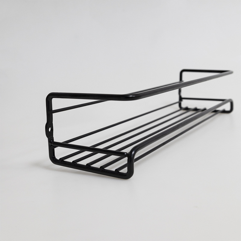 Puerta de gabinete de cocina transfronteriza rack de almacenamiento de condimentos multifuncional sin perforación de tipo de rack de condimentos montado en la pared en stock al por mayor