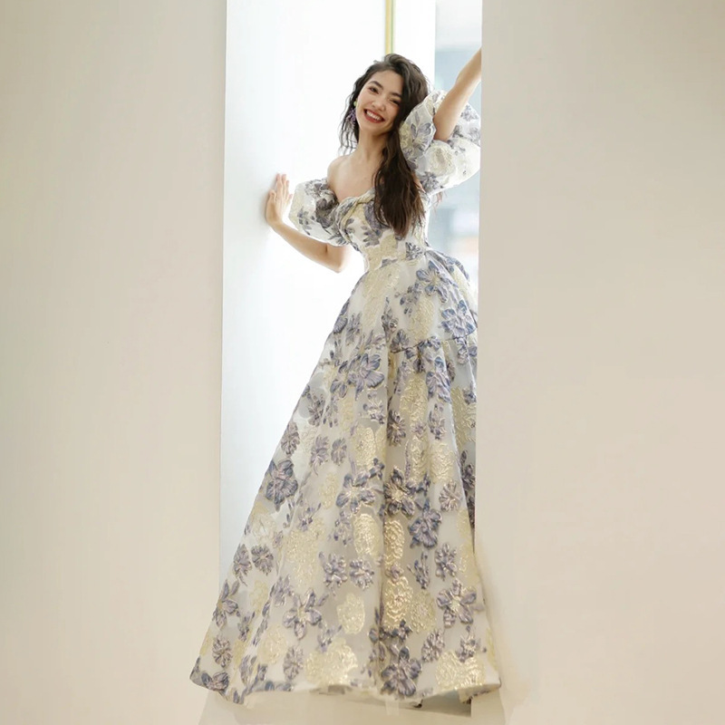 Vestido de noche elegante para mujer, nuevo estilo 2026, ideal para banquetes, eventos formales, lujo discreto, estilo nicho, estilo transfronterizo, vestido de graduación.