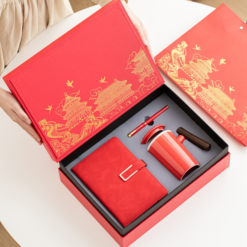 Wenchuang mango de madera taza de cerámica taza de café taza de agua con cubierta cuchara caja de regalo bolsa LOGO tallado