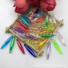 透明AB5*25mm水滴吊针diy串珠少数民族服装头饰配件花边吊坠国风