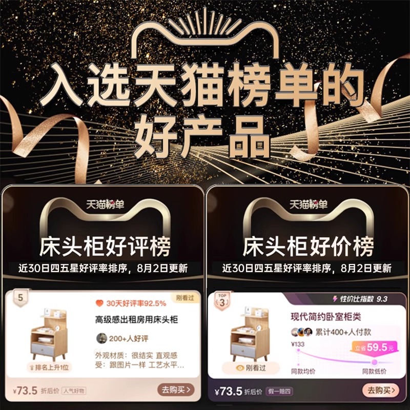 Mesa de cabecera simple, moderna, ligera, lujosa, alta sensación de gabinete de cabecera, dormitorio doméstico, pequeño gabinete de almacenamiento para alquiler de habitaciones