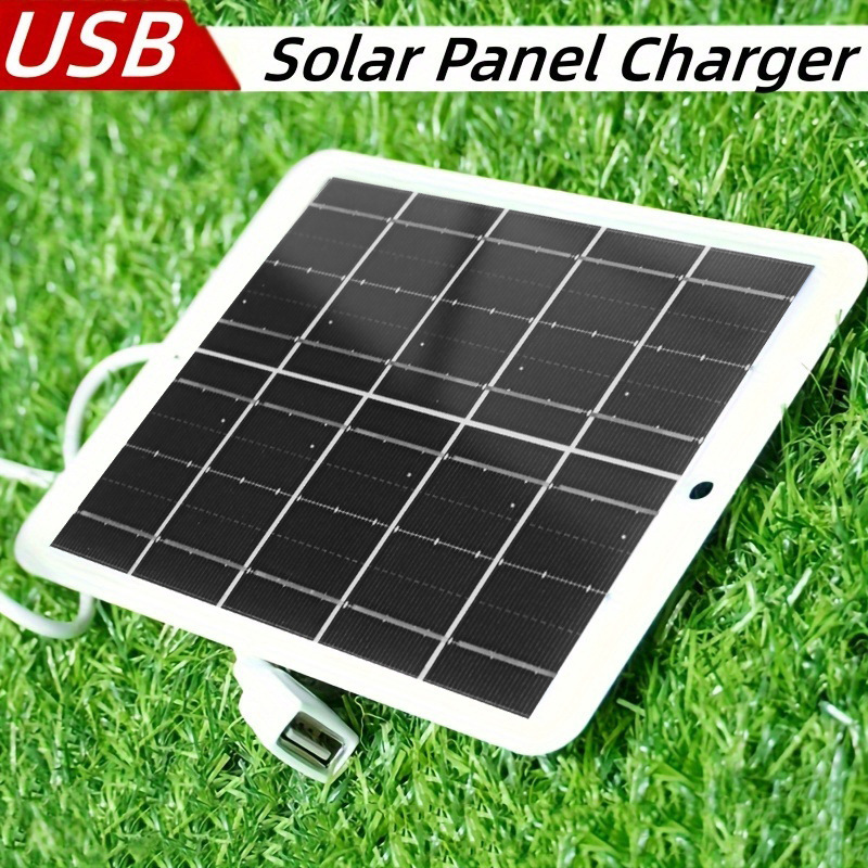 5V3W Solar Charger USB with Cable Mobile Phone Charging Photovoltaic Power Generation Panel Outdoor Camping Solar Panel Flexible