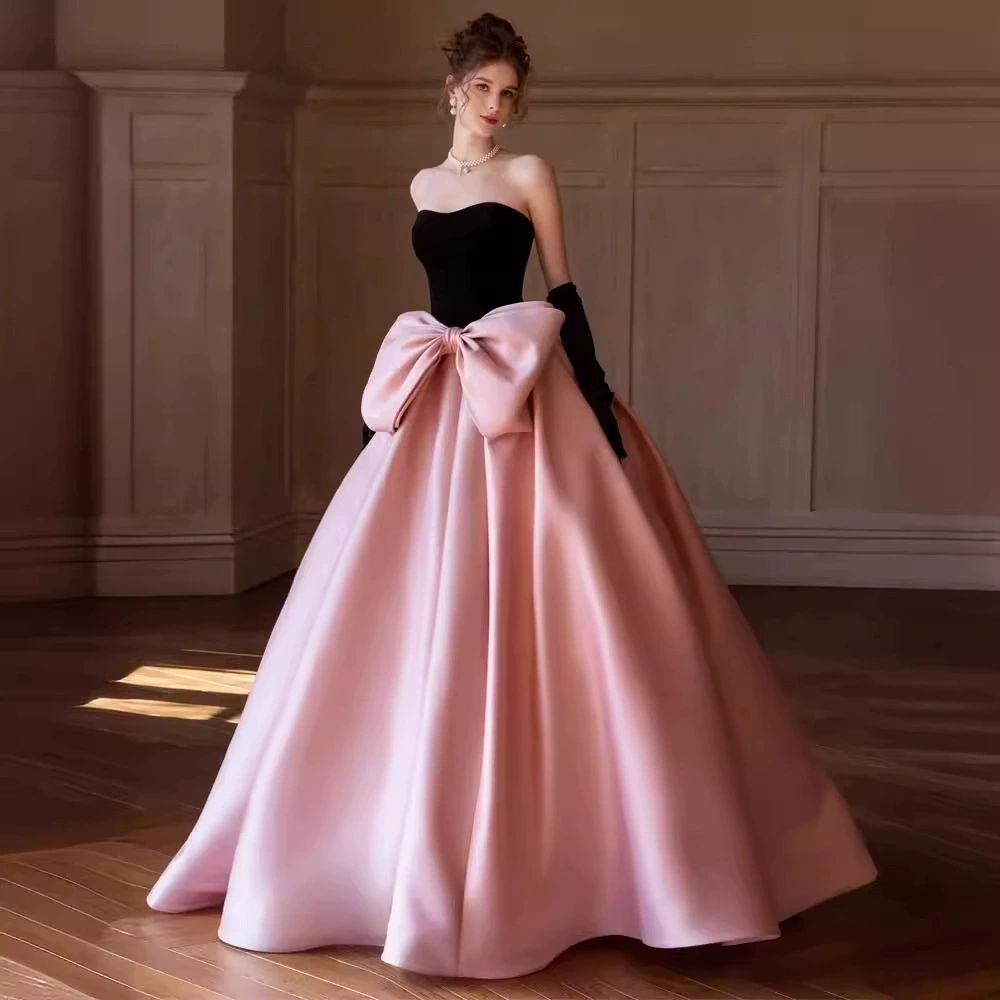 Elite fuchsia evening dress, french style, high-quality style