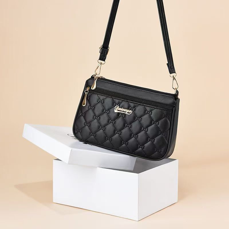 Bag Women's Large Capacity Soft Leather Women's One-shoulder Crosbody Mother Bag Women's Casual Shopping Bag Small Bag