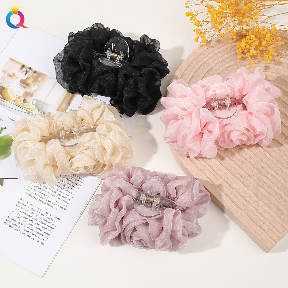Simple Style Flower Cloth Hair Claws 1 Piece display picture 2