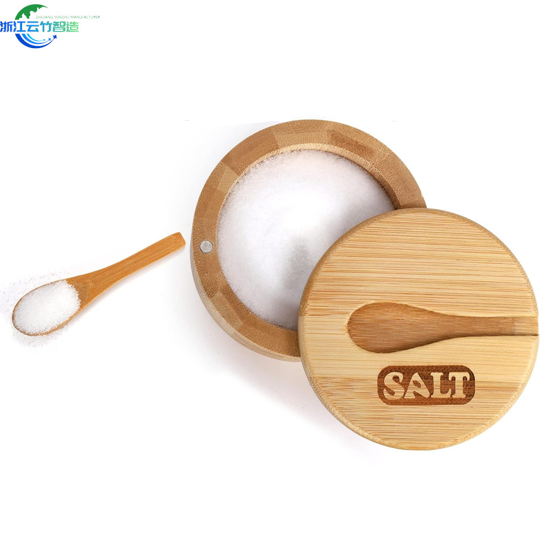 Amazon bambú sal tarro cocina suministros condimento tarro botella láser cruz-frontera giratoria condimento tarro especia rack