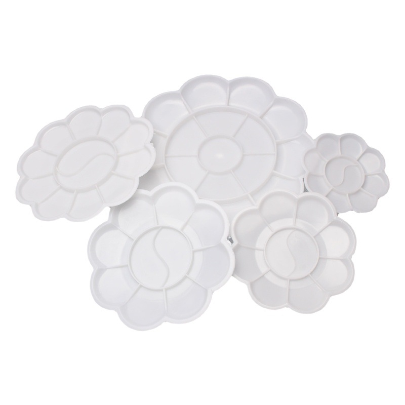 De plástico de imitación de porcelana de pintura de los niños Plum pigmento paleta de múltiples diámetros opcional fábrica al por mayor