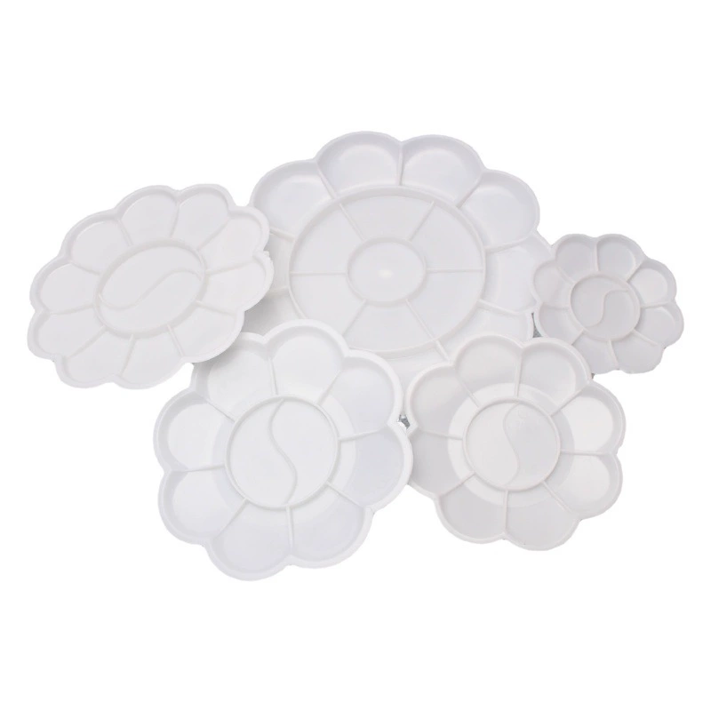 Пластиковая имитационная фарфоровая палитра Детская живопись Сливовая пигментная палитра различных диаметров, Опциональные производители оптом