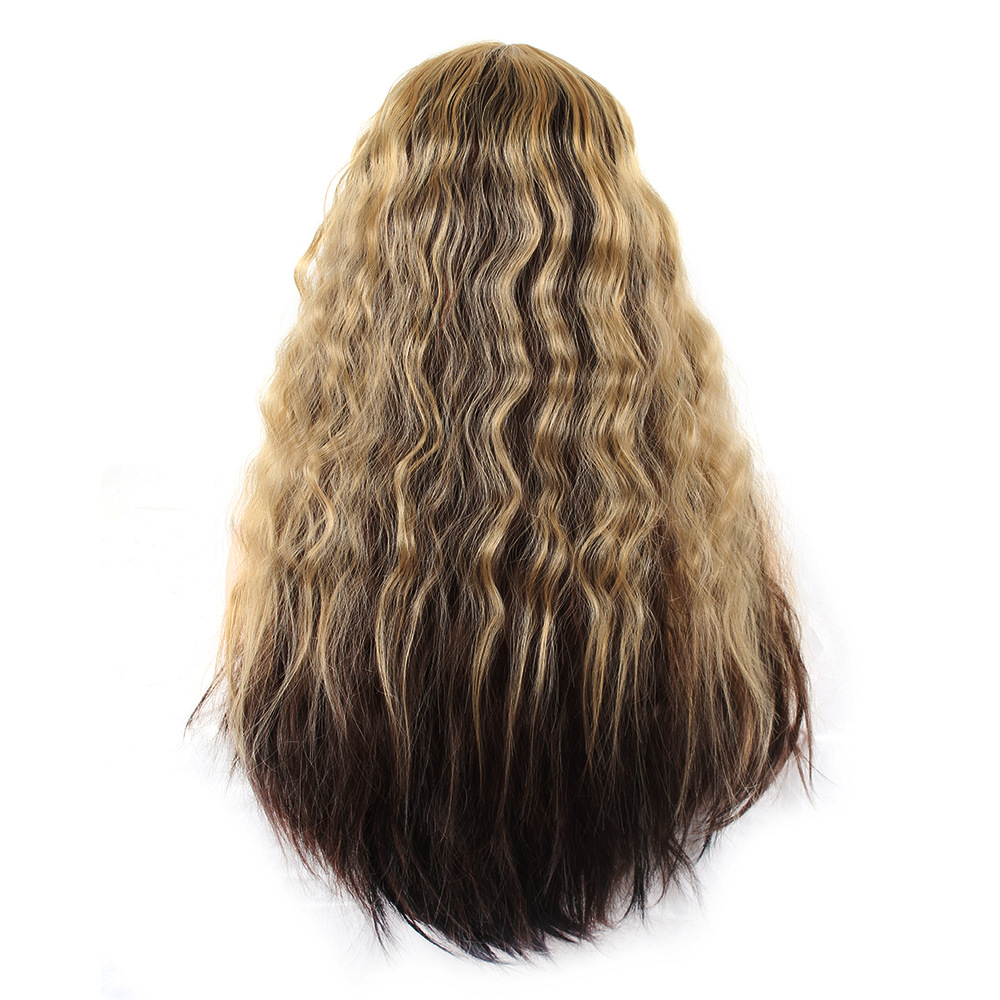 synthetic wig New Women's Split Long Hair Lotion Ripple Chicken rolls Fluffy _voghion.com