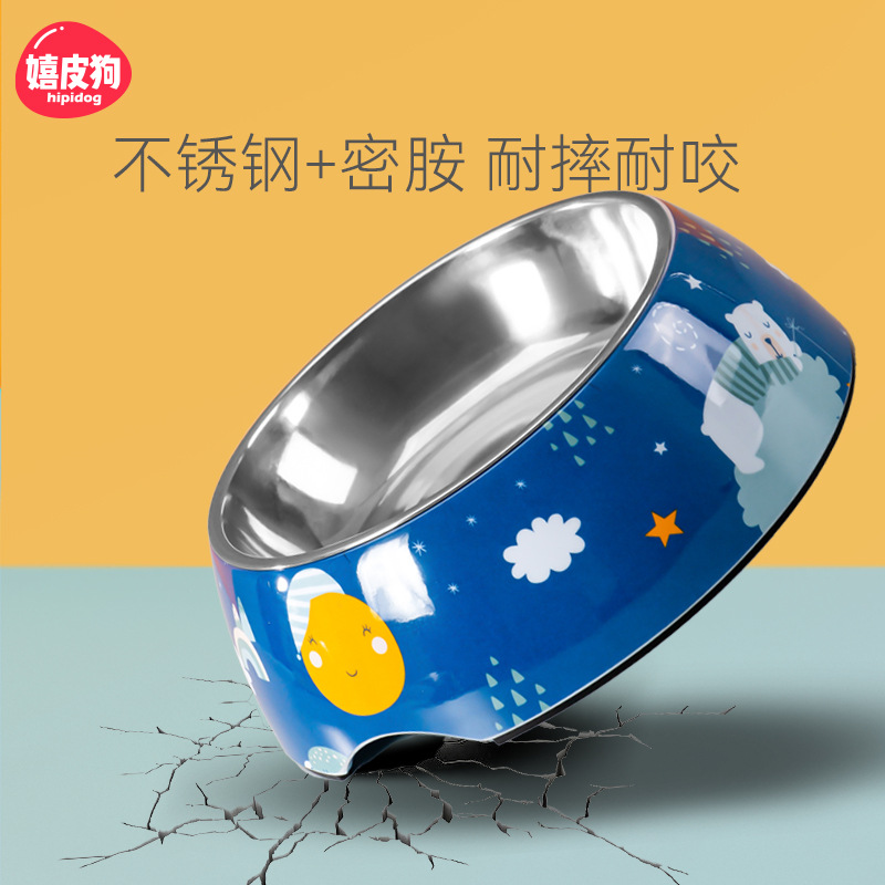 Tazón de comida para perros antidetonante perro mediano y grande de gran capacidad de acero inoxidable tazón simple tazón grande para perros tazón para gatos mascota Golden Retriever suministros