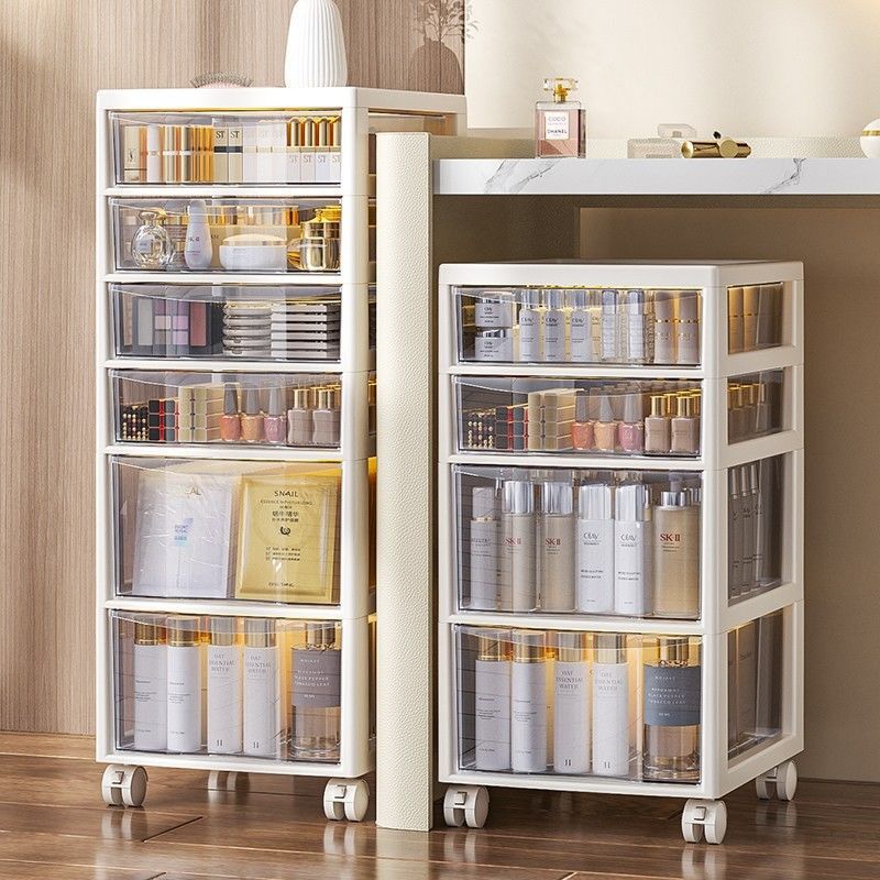 化妆品收纳盒抽屉式桌下收纳柜首饰甲油胶多功能置物架宿舍储物柜