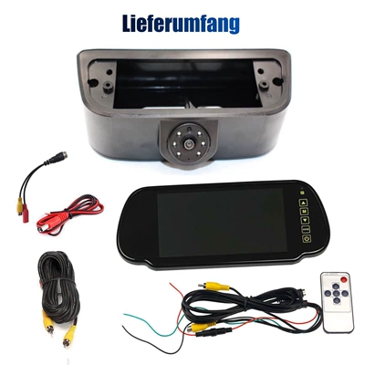 Vehicle camera a high-position brake light with an - 7inch-rearview-mirror-reversing-camera