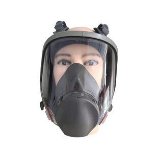 Full-Face Fire-Fighting Silicone Gas Mask, Model 6800, Specialized for Dust and Particulate Matter Protection