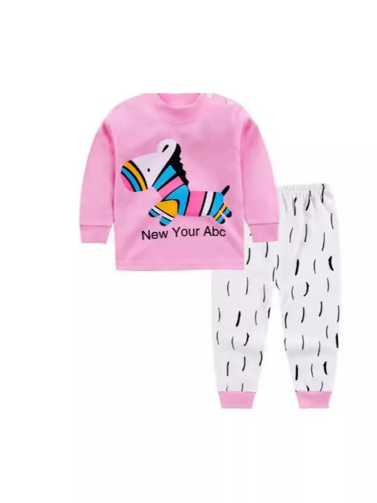 Nueva Ropa Infantil 2025, Conjunto de Ropa Interior Infantil Estilo Coreano para Niños Pequeños y Medianos, Ropa y Pantalones de Otoño, Pijamas para Bebés, Ropa para el Hogar, Venta al por Mayor