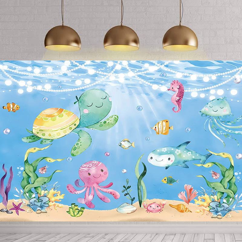 Amazon Ocean Underwater World Photography Background Cloth Newborn Bath Party Banner Decoration Supplies Vinyl Amazon Ocean Underwater World Photography Background Cloth Newborn Bath Party Banner Decoration Supplies Vinyl