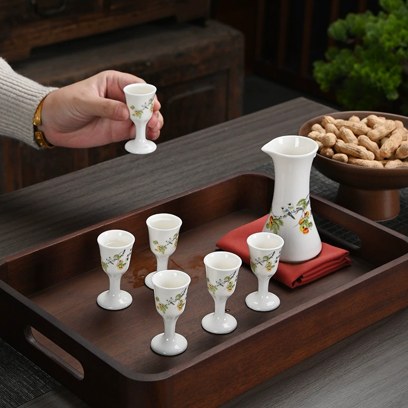 Glass set, Japanese ceramic wine dispenser for home use, gift box, Chinese style