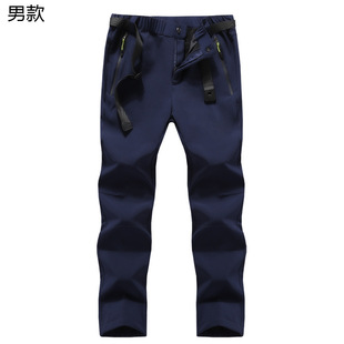 Factory direct autumn and winter new men's soft shell cashmere pants sports leisure mountaineering pants warm pants