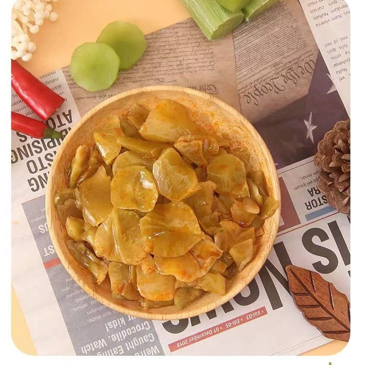 Маринованные стебли бамбука, крессированные стебли аспарагуса и острый эноки-грибной перекус, смесь 190 г