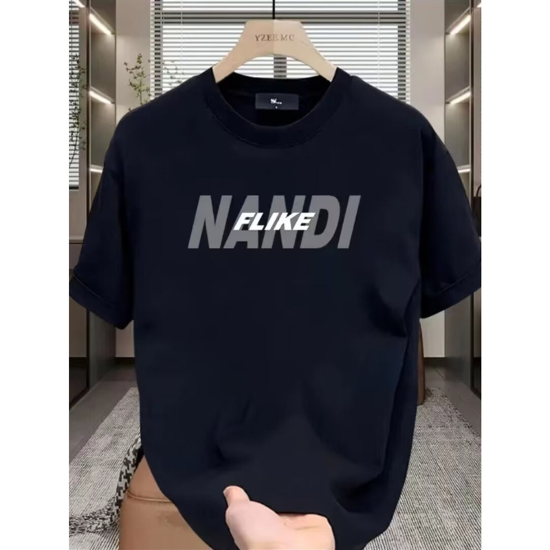 Grynos medvilnės trumpomis rankovėmis marškinėliai vyrams ir moterims, vasariniai, madingi, laisvi, apvaliu kaklu ir raštu išspausdinti „Instagram“ tinklelio raštu._voghion.com