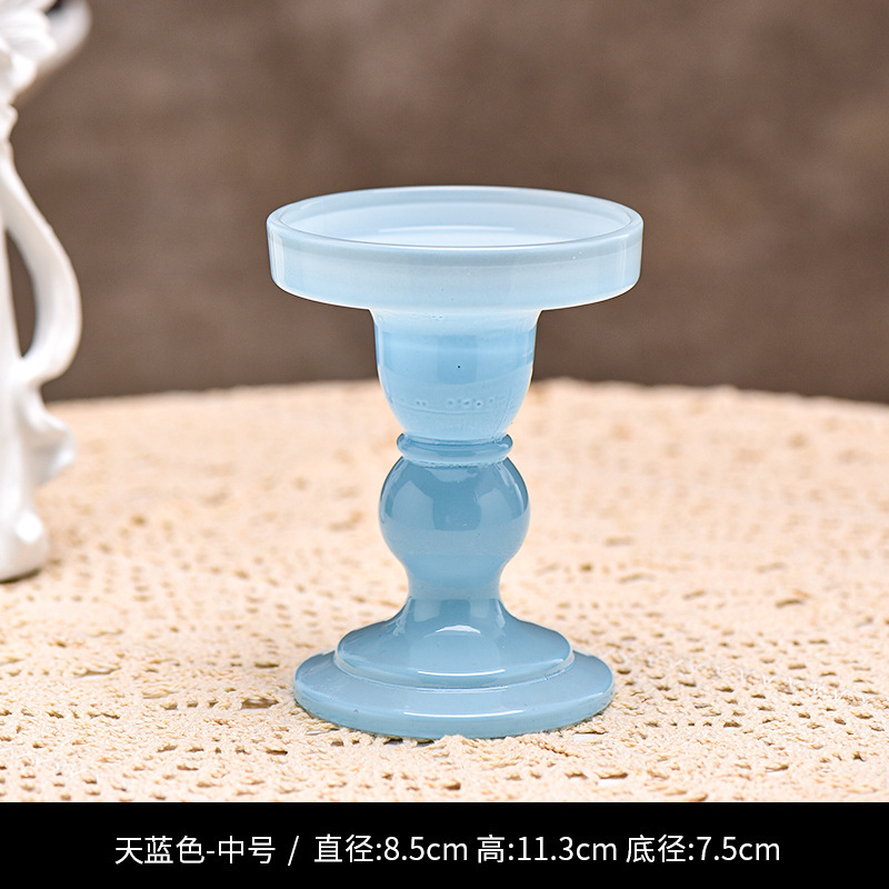烛台圣诞玻璃高颜值法式摆件装饰品浪漫烛光晚餐软装拍照道具|undefined