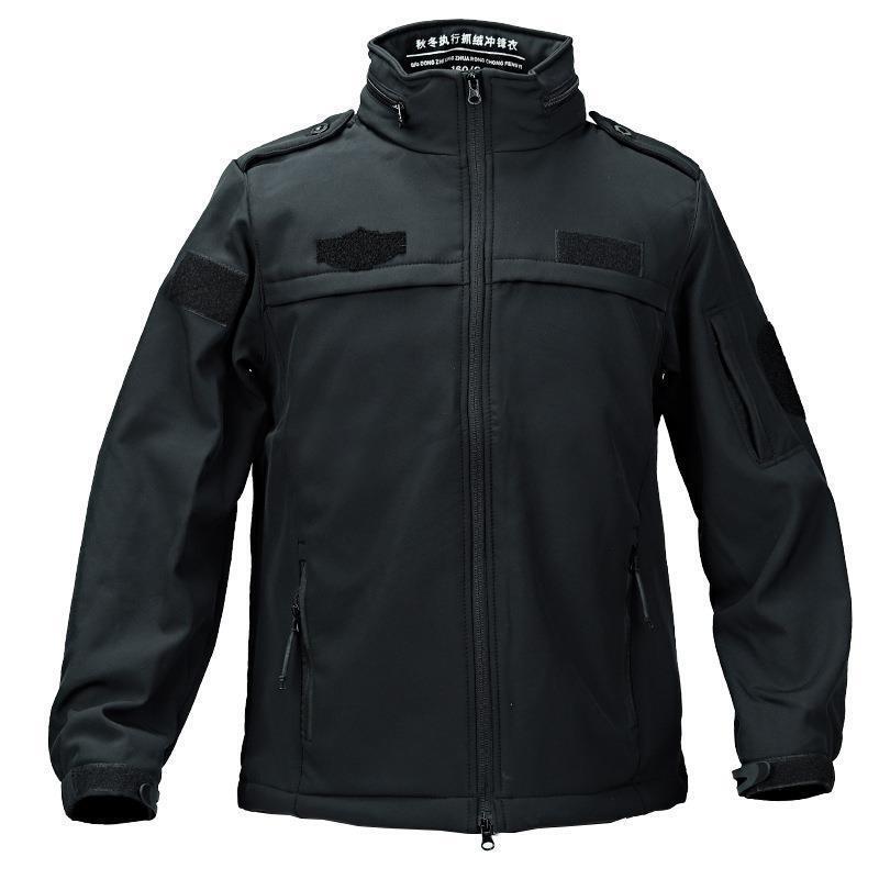 Factory Direct Sale Autumn and Winter Commuter Sharkskin Softshell Windbreaker, Thickened and Wear-Resistant Outdoor Windbreaker with Detachable Hood Factory Direct Sale Autumn and Winter Commuter Sharkskin Softshell Windbreaker, Thickened and Wear-Resistant Outdoor Windbreaker with Detachable Hood