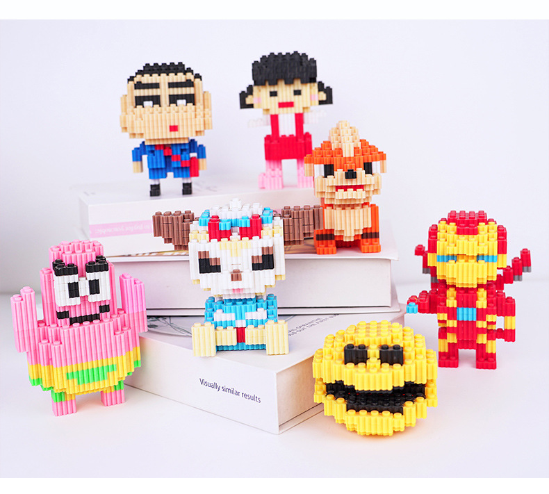 Educational compatible building blocks toys for children ages 7-14 small box series particle bricks cartoon baby manufacturer wholesale