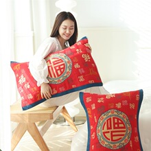 批发八层纱布大红枕巾52*78家用柔软枕头巾婚庆婚房新年喜庆枕巾