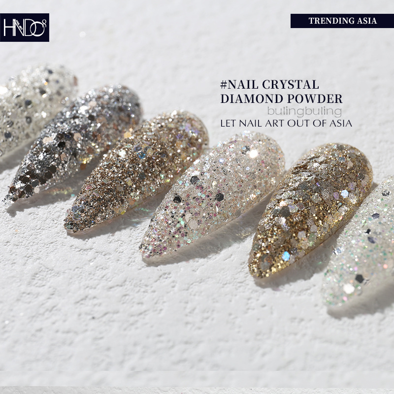 菲诗2022日式爆闪银色高光碎钻粉偏光美甲闪粉晶钻粉升级版E系列|ms