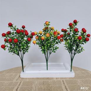 Winter Green Flower Auspicious Fruit Prosperity Fruit Chili Fruit Tree Home Decoration Plastic Flower Plant Ornament Photography Prop