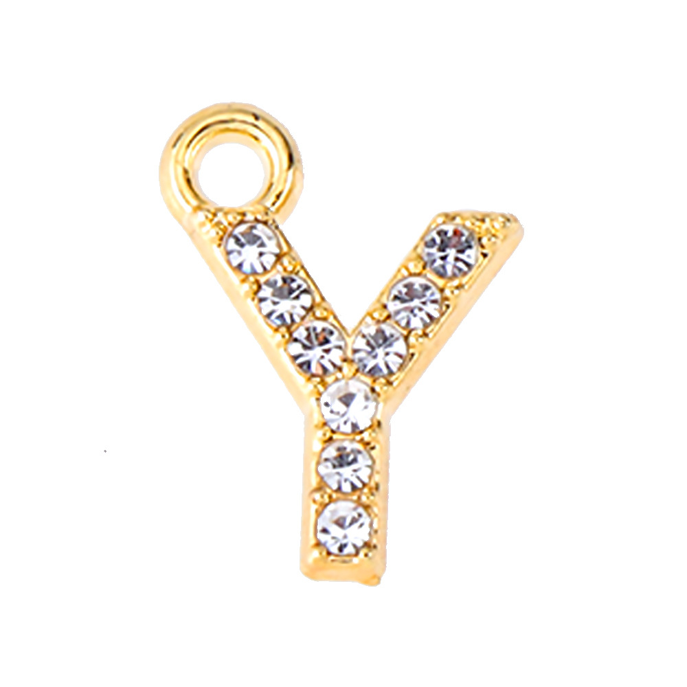 53g Weight Pendant Jewelry Making Type 13mm Jewelry Making Size Artificial Diamond Inlay Material DIY Jewelry Accessories Classification 50 PCS/Package Quantity Alloy Material Letter Pattern Plating Design Elegant, Simple Style, Streetwear Style 50 PCS/Package 13mm Alloy Artificial Diamond Letter Pendant 31